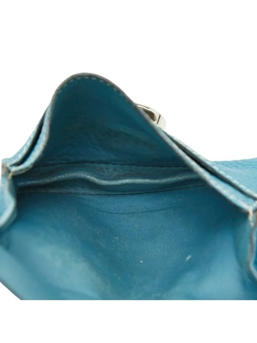 Hermes Dogon Coin Purse Blue Togo